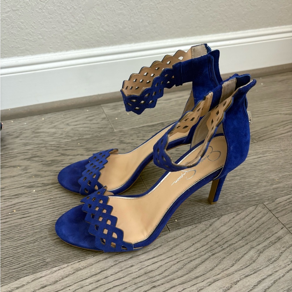 Blue Suede Women's Heels